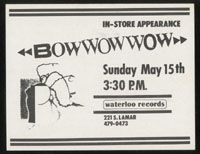 BOW WOW WOW in-store