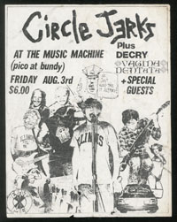 CIRCLE JERKS w/ Decry, Vagina Dentata at the Music Machine