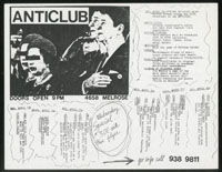 ANTI CLUB calendar ~ April 1983