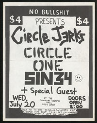 CIRCLE JERKS w/ Circle One, Sin 34 at Sunvalley Sportsman