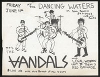 VANDALS w/ Legal Weapon, Unit 3, Red Brigade at Dancing Waters