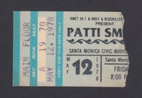 PATTI SMITH at Santa Monica Civic 5.12.78