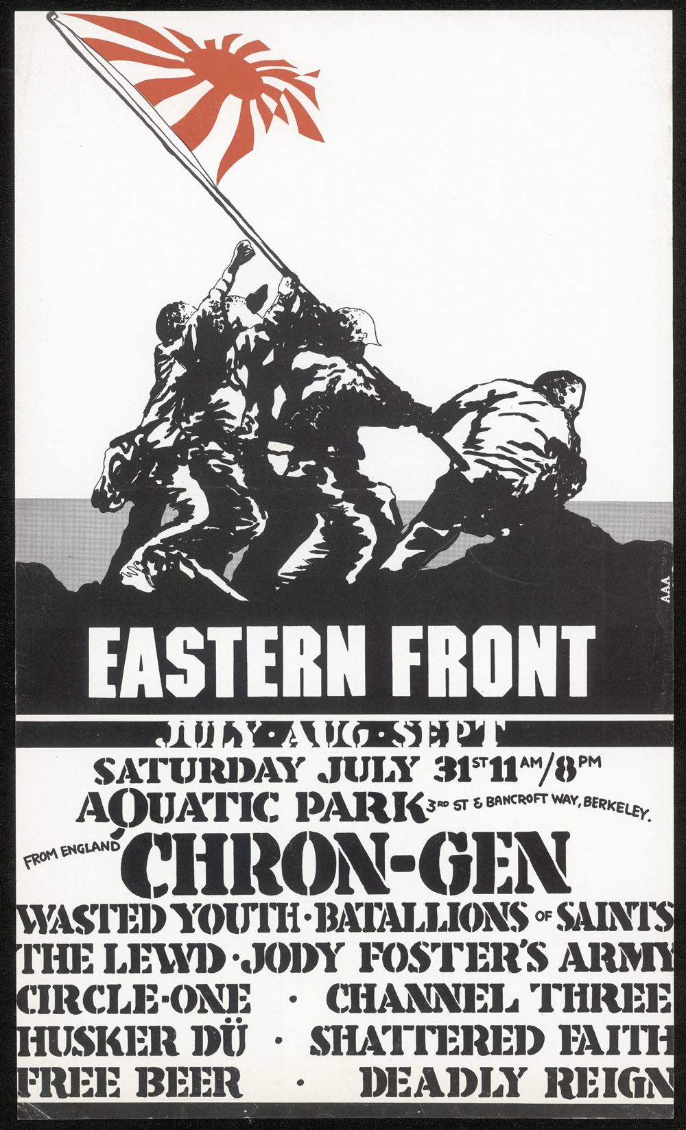 EASTERN FRONT w/ Chron Gen, Wasted Youth, Battalion of Saints, Lewd, JFA, Circle One, CH3, Husker Du