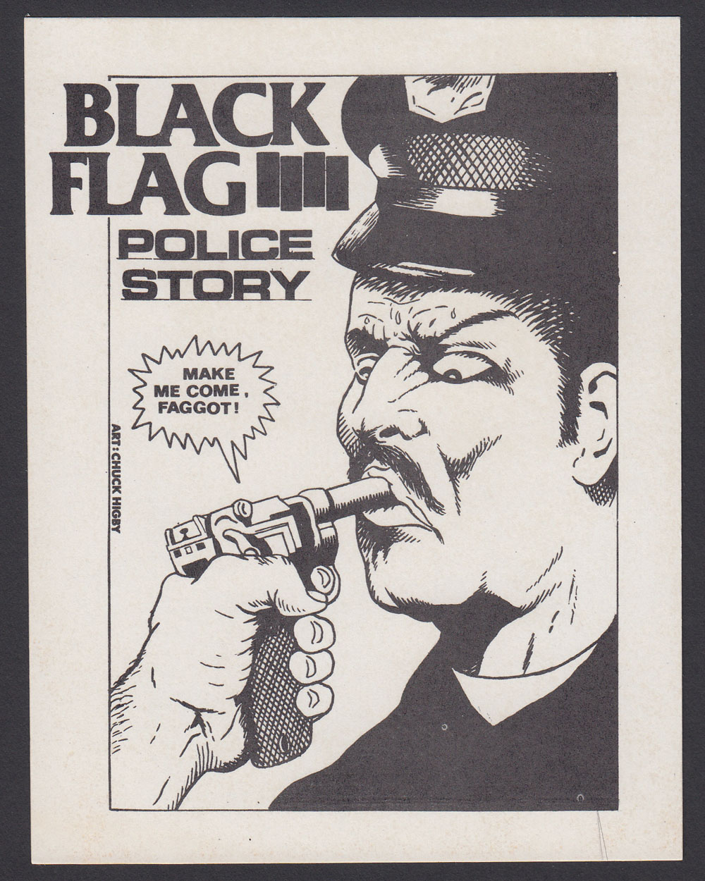 1982 ~ BLACK FLAG "Police Story" sticker #2