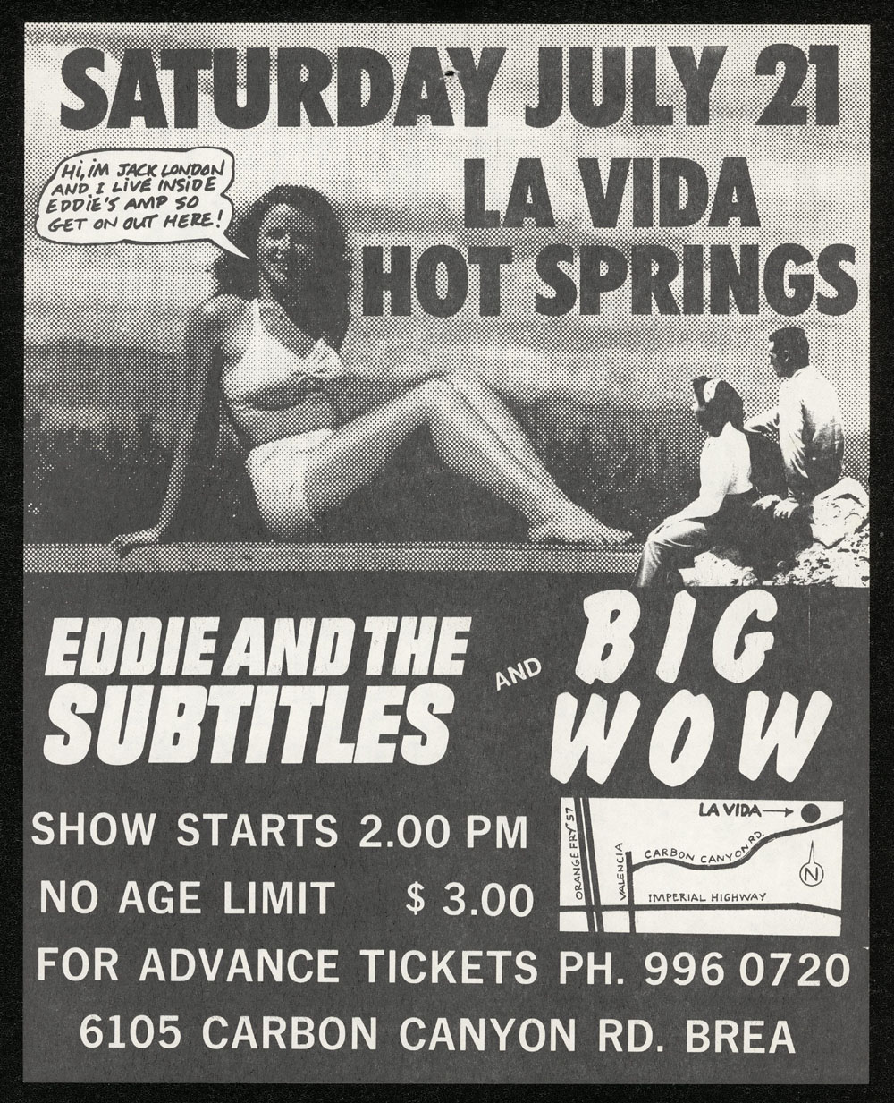 EDDIE & THE SUBTITLES w/ Big Wow at La Vida Hot Springs