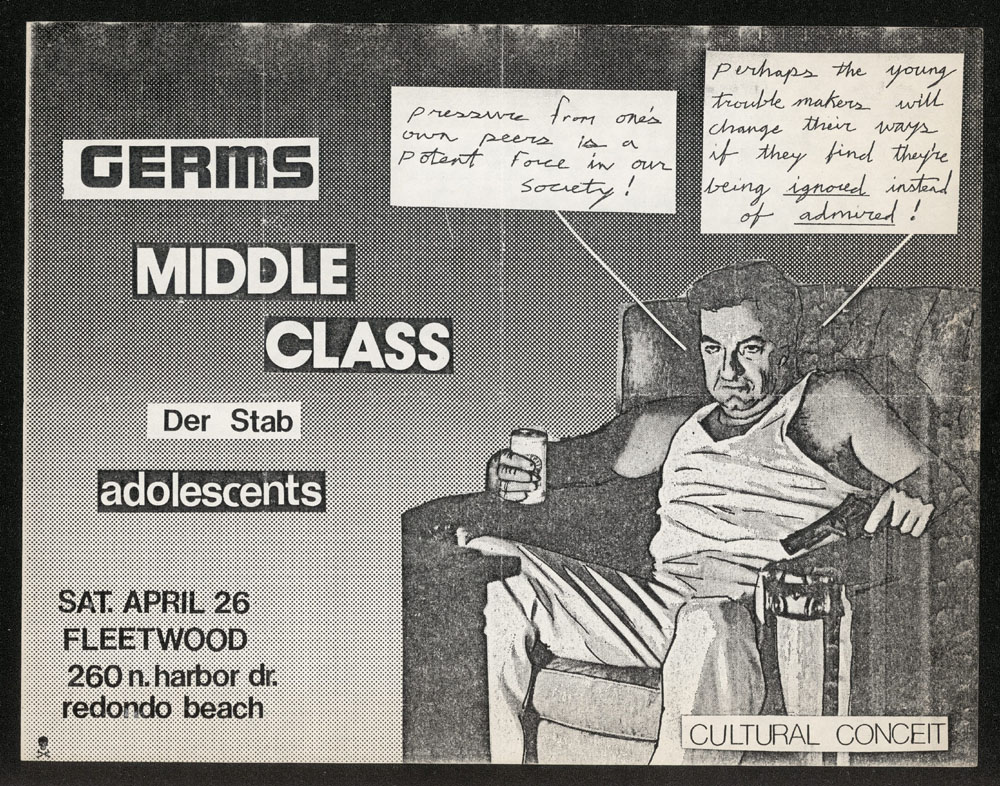 GERMS w/ Middle Class, Der Stab, Adolescents at the Fleetwood
