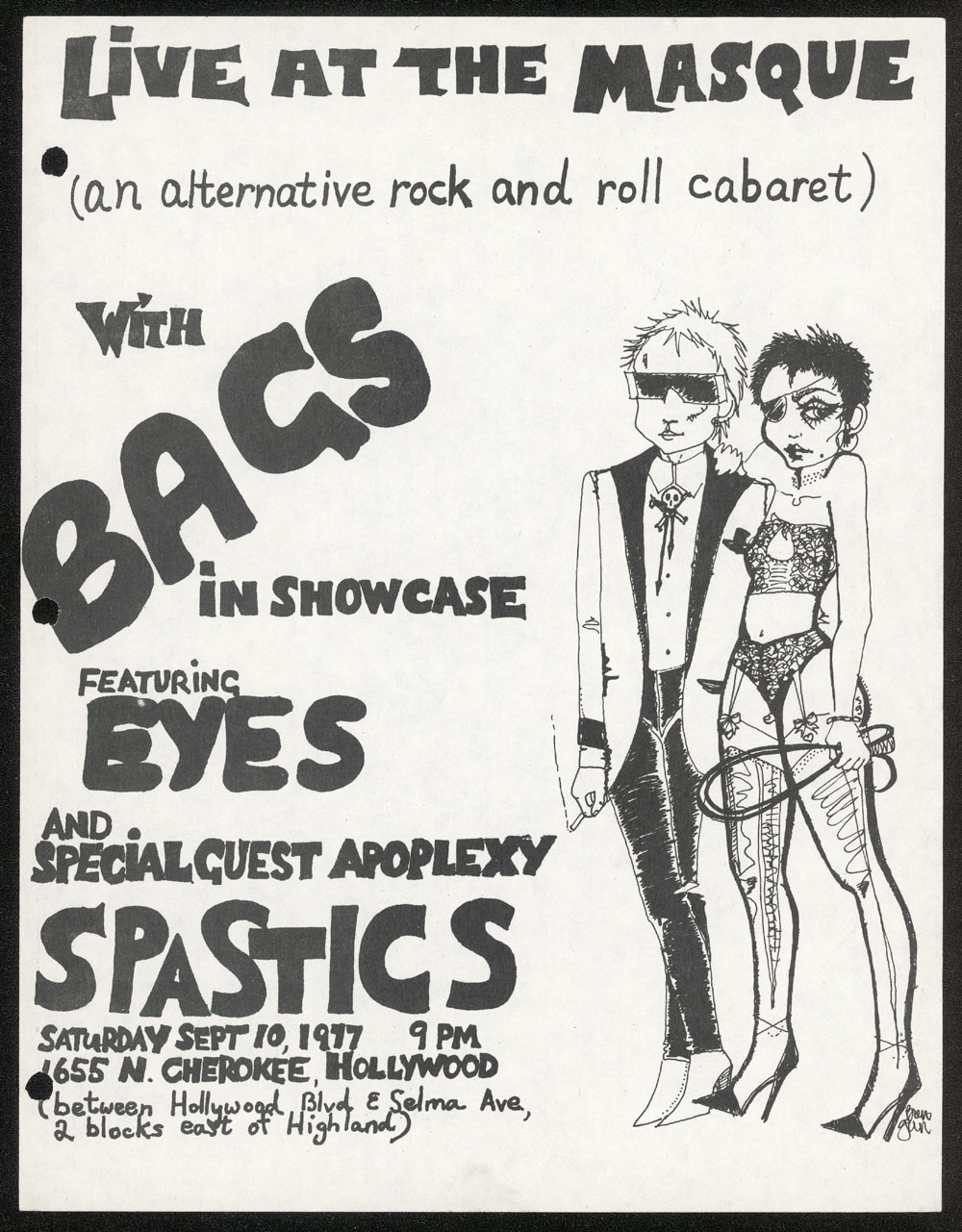 BAGS w/ Eyes, Spastics at the Masque