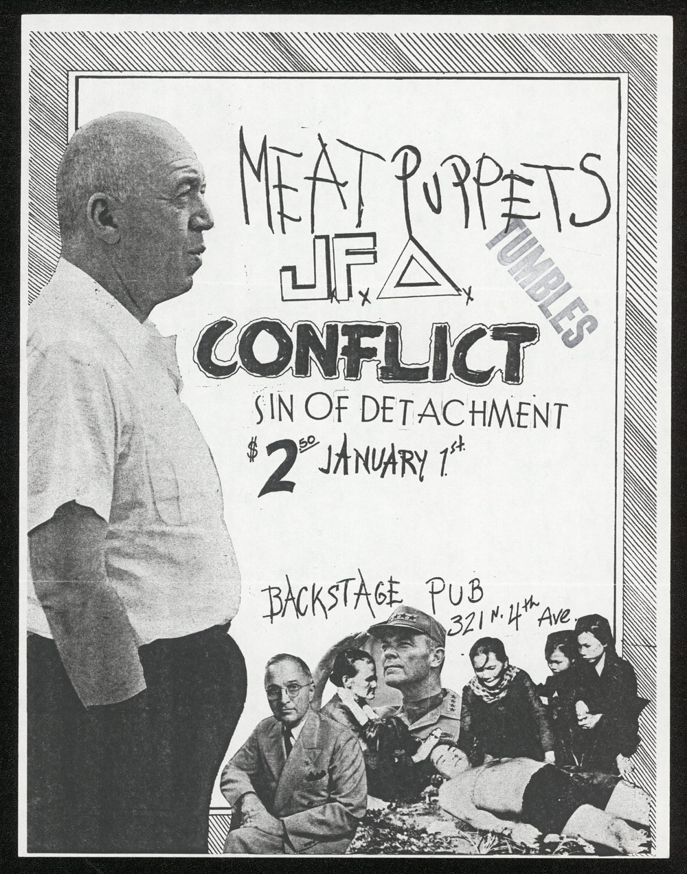MEAT PUPPETS w/ JFA, Conflict, Sin of Detachment at Backstage Pub