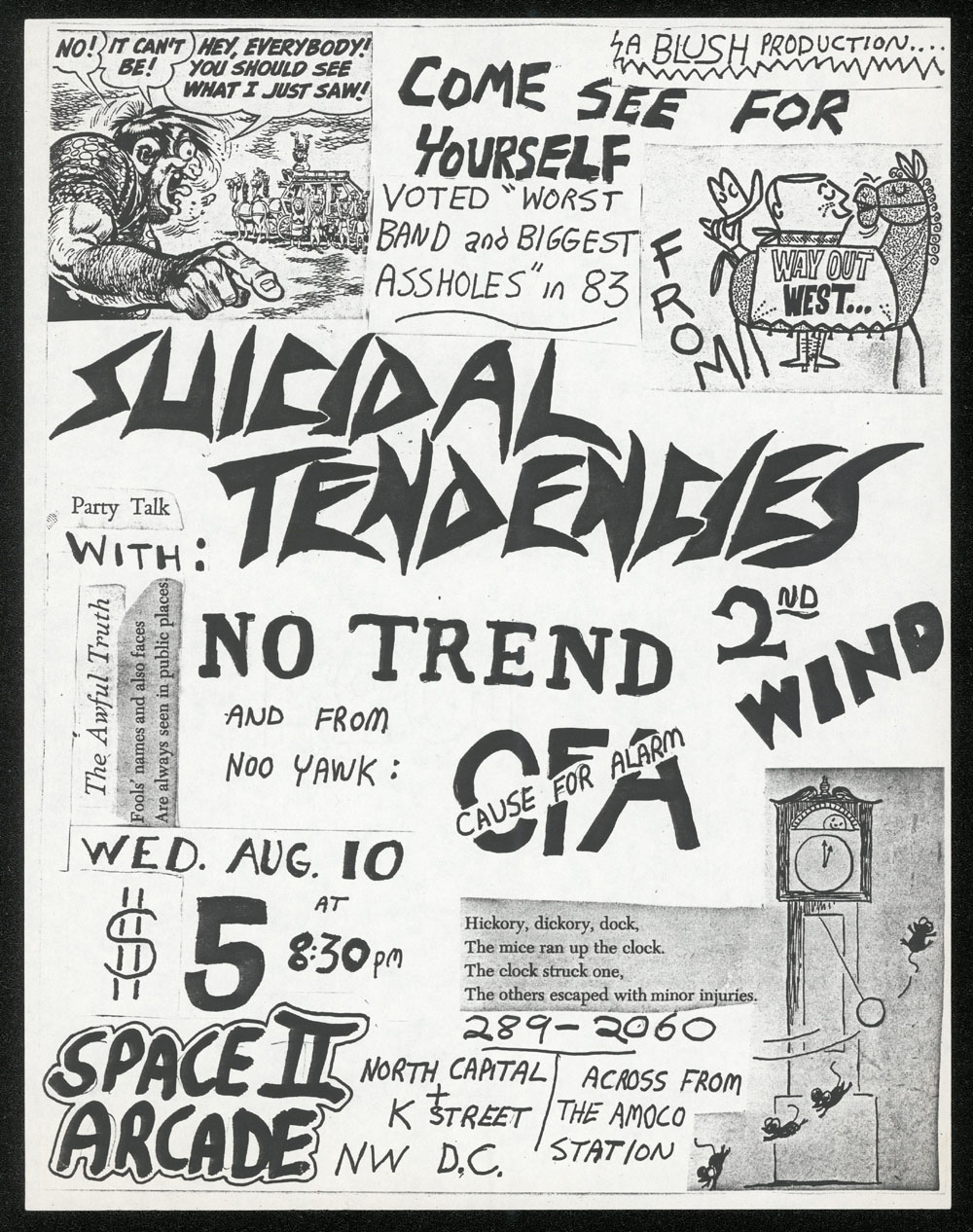 SUICIDAL TENDENCIES w/ No Trend, Second Wind, Cause For Alarm at Space II Arcade