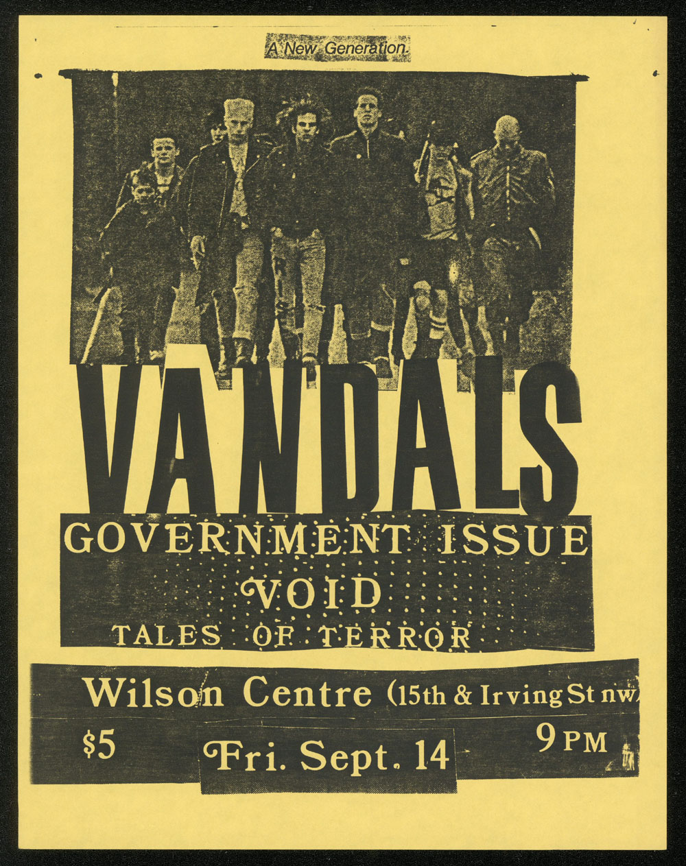 VANDALS w/ GI, Void, Tales of Terror at Wilson Center