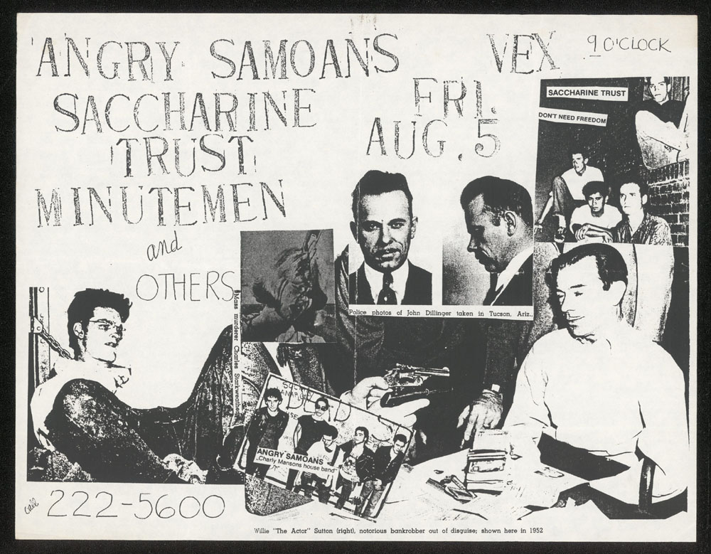 ANGRY SAMOANS w/ Saccharine Trust, Minutemen at the Vex