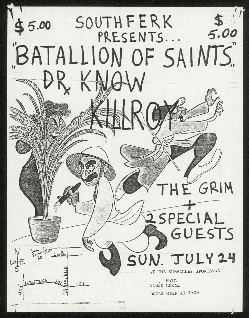 BATTALION OF SAINTS w/ Dr. Know, Killroy, The Grim at Sun Valley Sportsman's Hall