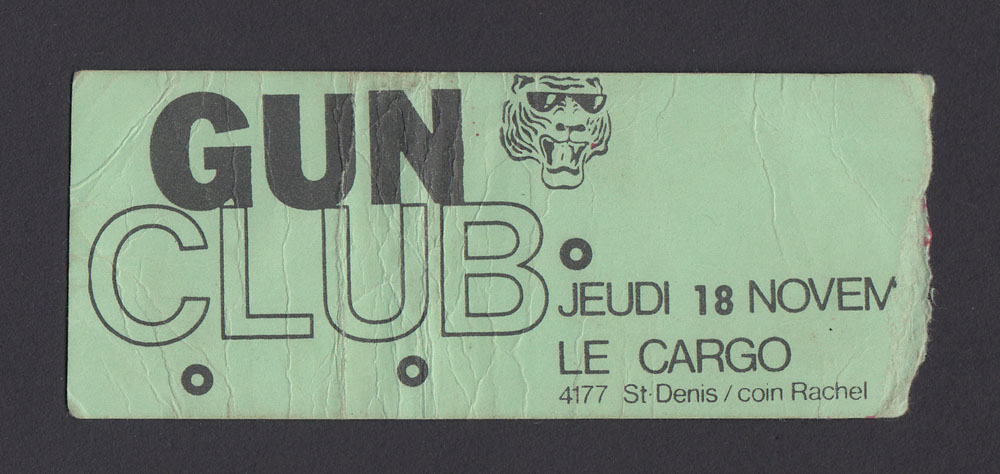 GUN CLUB at Le Cargo 11.18.82
