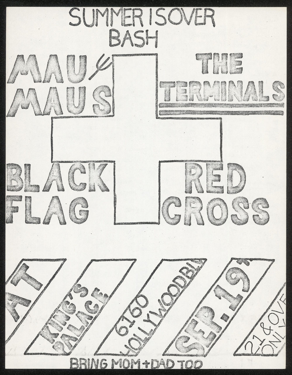 BLACK FLAG w/ Red Cross, Mau Maus, Terminals at King's Palace
