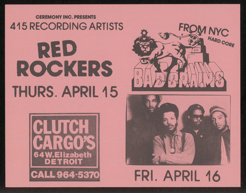 BAD BRAINS + RED ROCKERS at Clutch Cargo's