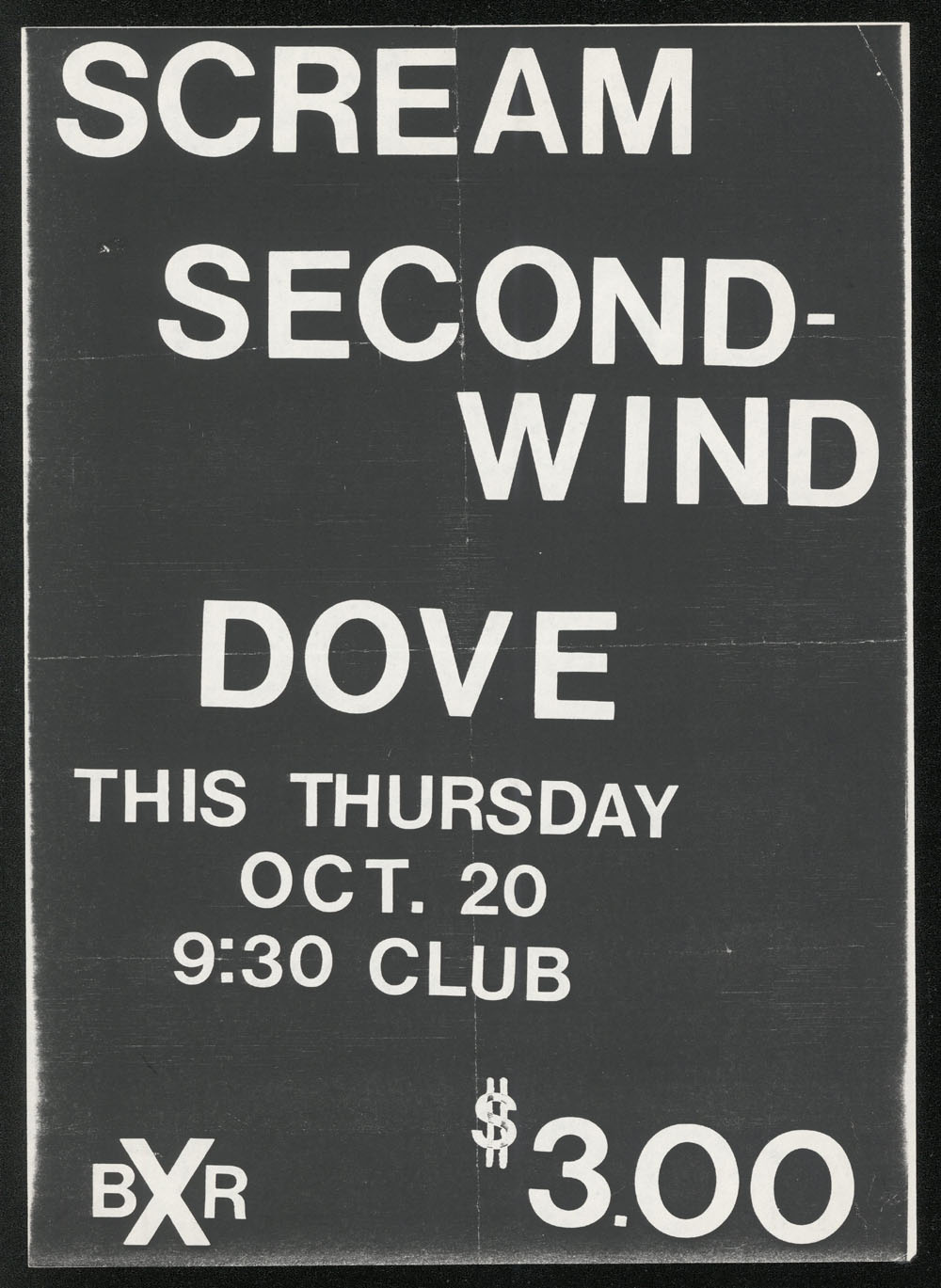 SCREAM w/ Second Wind, Dove at 9:30 Club
