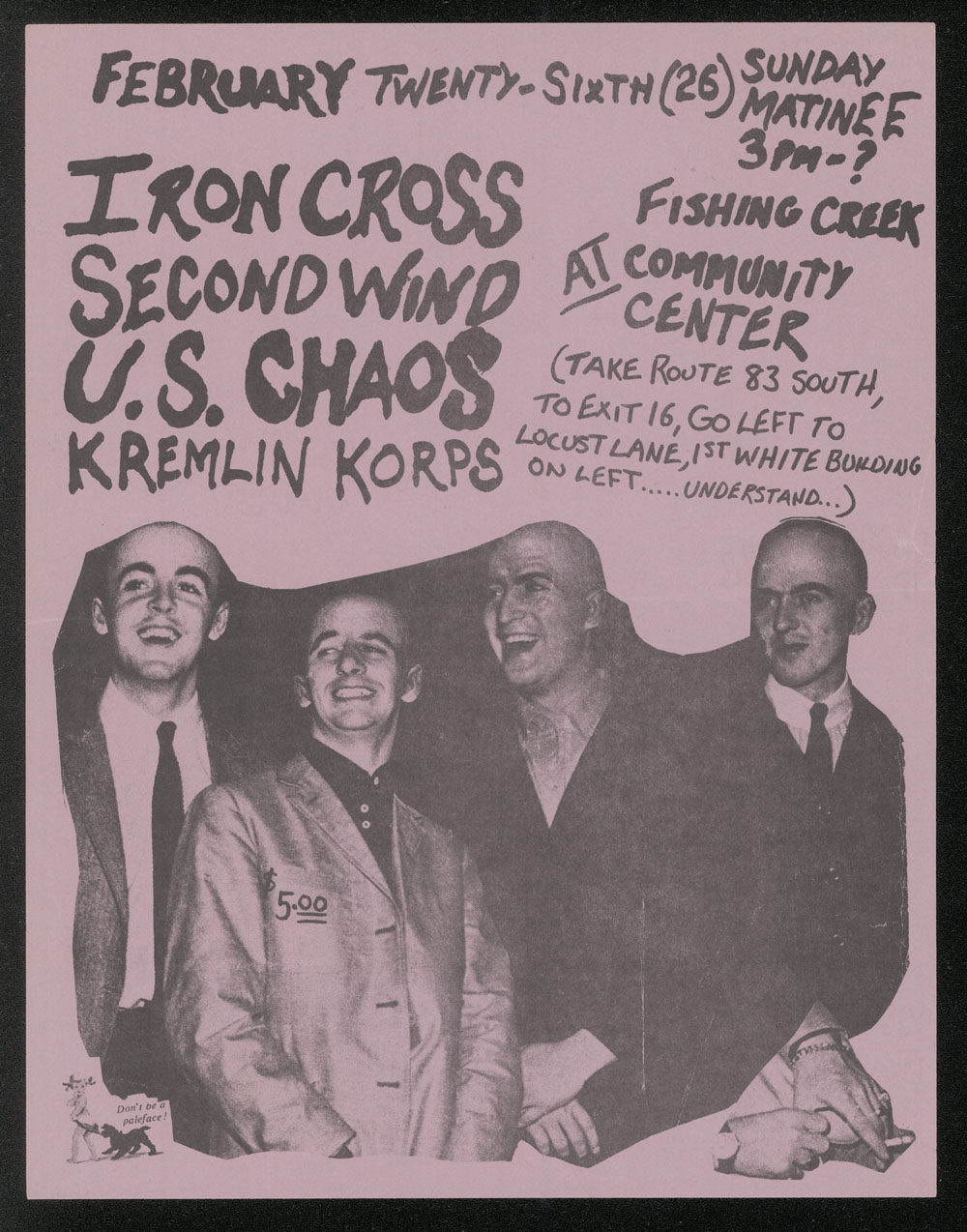 IRON CROSS w/ Second Wind, US Chaos, Kremlin Korps at Fishing Creek Community Center