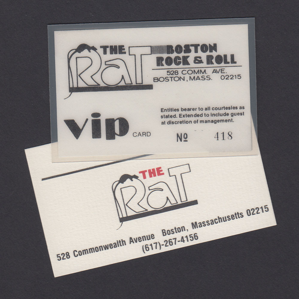 RAT business card and VIP card