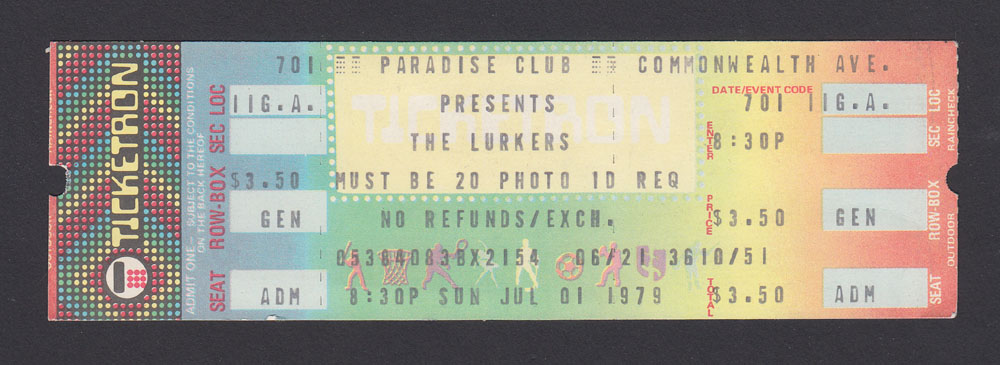 LURKERS at Paradise Club 7.01.79