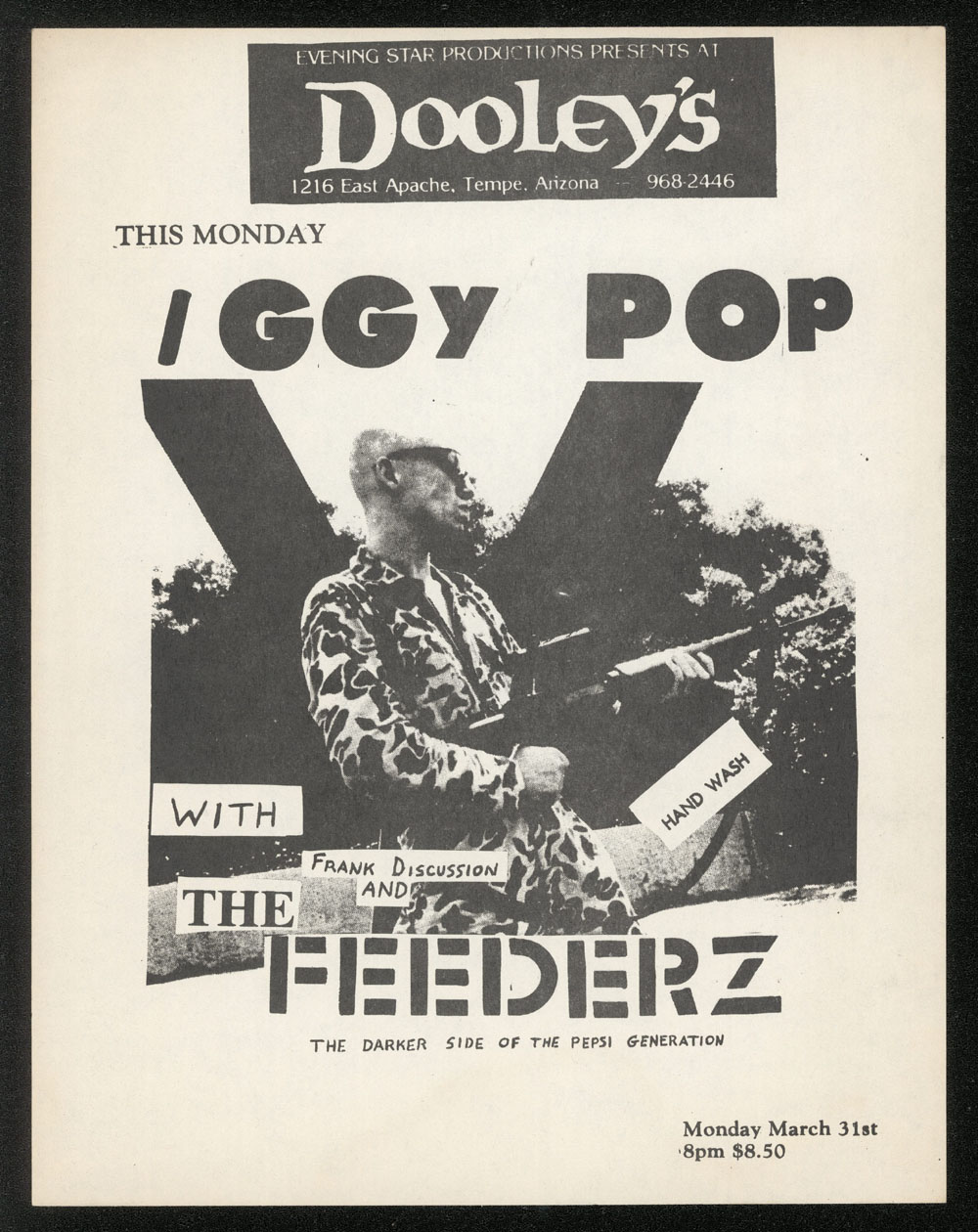IGGY POP w/ Feederz at Dooley's