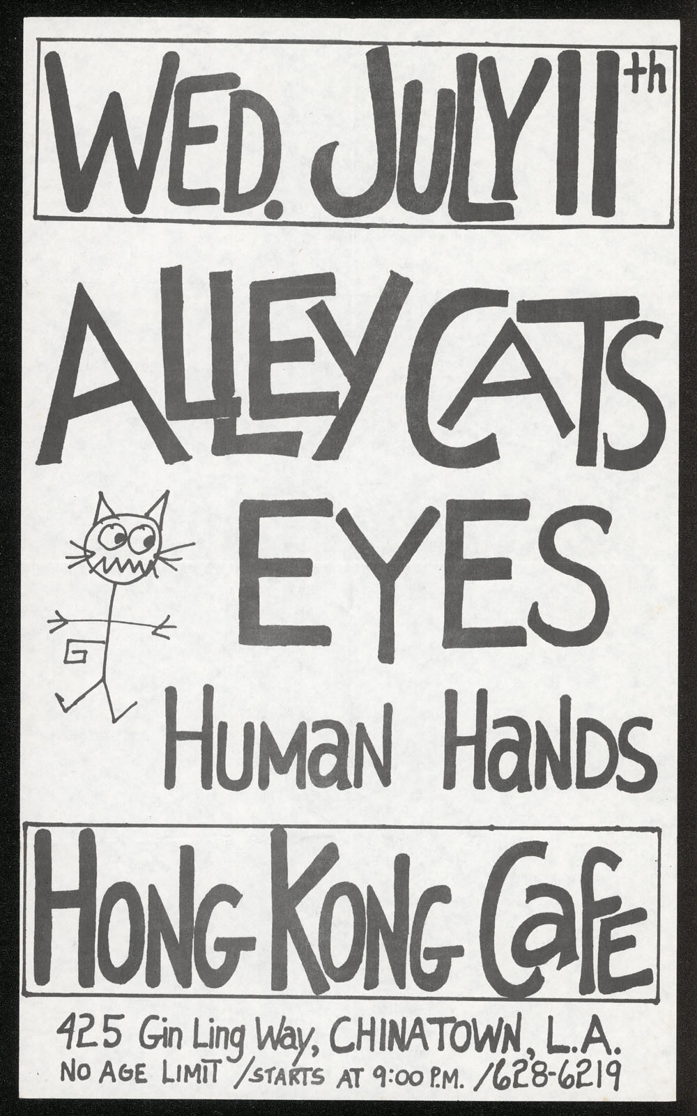 ALLEY CATS w/ Eyes, Human Hands at Hong Kong Cafe