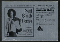 PATTI SMITH foil coupon