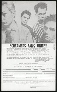 SCREAMERS fan club application #2