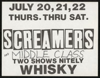 SCREAMERS w/ Middle Class at the Whisky