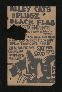 BLACK FLAG w/ Plugz, Alley Cats, Descendents in San Pedro