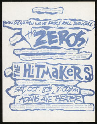 ZEROS w/ Dils, Hitmakers at Adams Avenue Theater