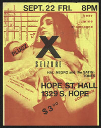 X w/ Plugz, Seizure Hal Negro at Hope St. Hall