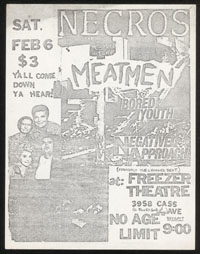 NECROS w/ Meatmen, Bored Youth, Negative Approach at Freezer Theatre