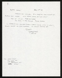DISCHORD RECORDS letter April 1982