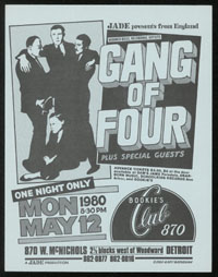 GANG OF FOUR at Bookie's