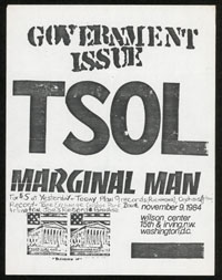GOVERNMENT ISSUE w/ TSOL, Marginal Man at Wilson Center