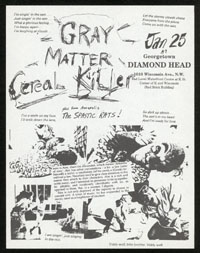 GRAY MATTER w/ Cereal Killer, Spastic Rats at Diamond Head