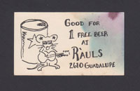 RAUL'S drink card