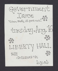 GOVERNMENT ISSUE at Liberty Hall