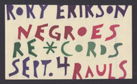 ROKY ERICKSON w/ Negroes, Re*Cords at Raul's