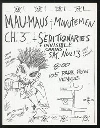 MAU-MAUS w/ Minutemen, CH3, Seditionaries at 105 Park Row