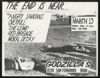 ANGRY SAMOANS w/ Overkill, Lewd, Red Brigade, Moral Decay at Godzilla's