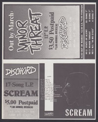 MINOR THREAT Out of Step + SCREAM Still Screaming announcement
