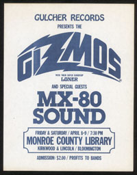 GIZMOS w/ Loner, MX-80 Sound at Monroe County Library
