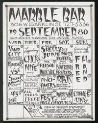 MARBLE BAR calendar 9/80