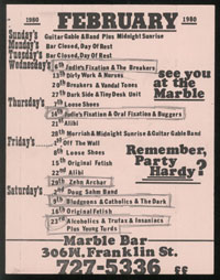 MARBLE BAR calendar 2/80