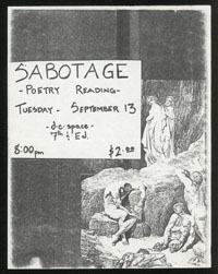 SABOTAGE poetry reading at D.C. Space
