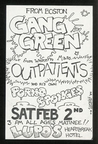 GANG GREEN w/ Outpatients, Porno Sponges at Lupo's Heartbreak Hotel