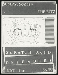 SCRATCH ACID w/ Offenders, Not For Sale at the Ritz