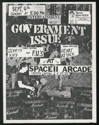 GOVERNMENT ISSUE w/ Jerry's Kids, FU's, Heart Attack at Space II Arcade