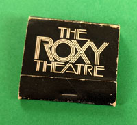 ROXY THEATRE matchbook